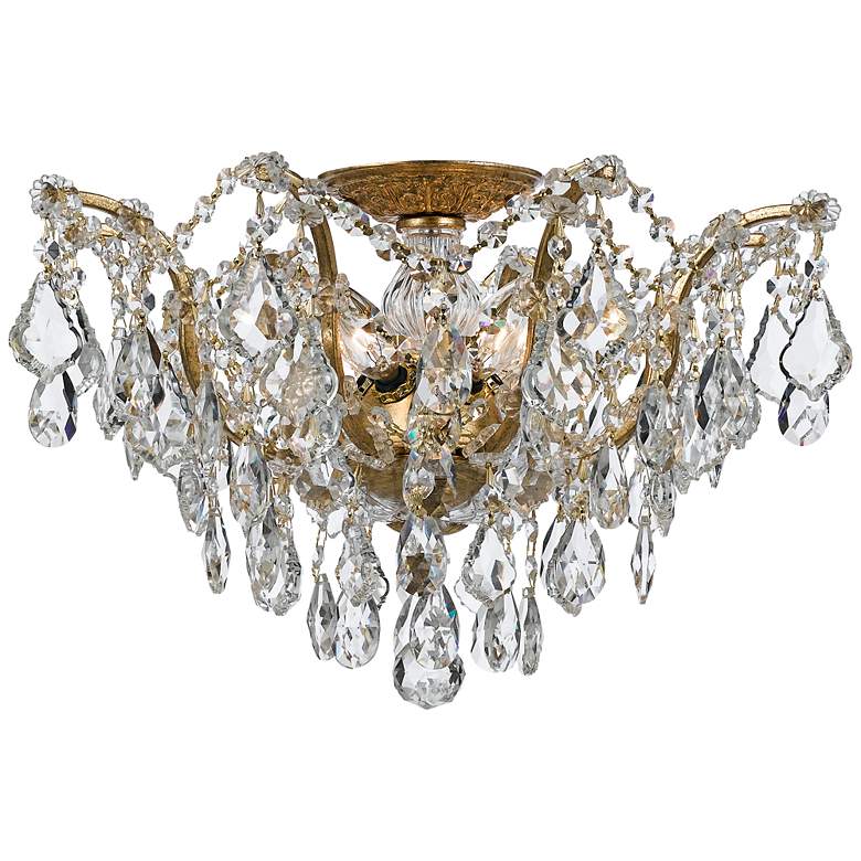 Image 2 Crystorama Filmore 19 inch Wide Antique Gold Ceiling Light