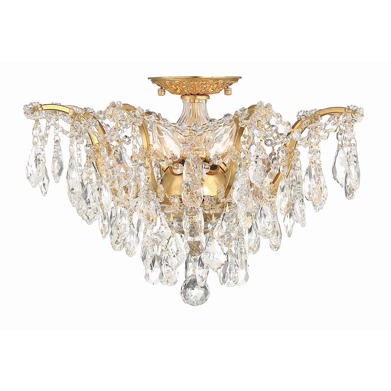 Image 3 Crystorama Filmore 19" Wide Antique Gold Ceiling Light more views