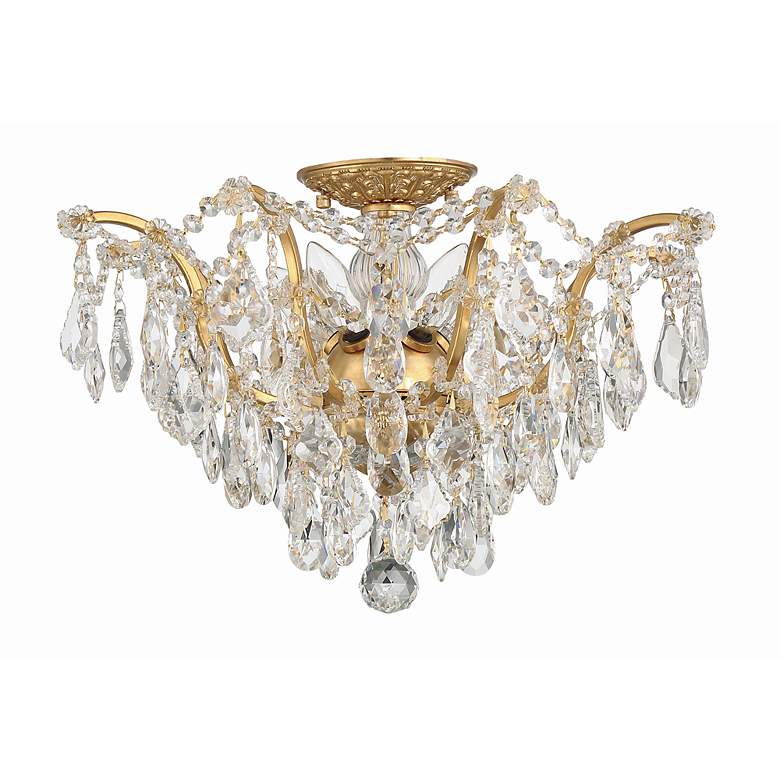 Image 4 Crystorama Filmore 19" Wide Antique Gold Ceiling Light more views