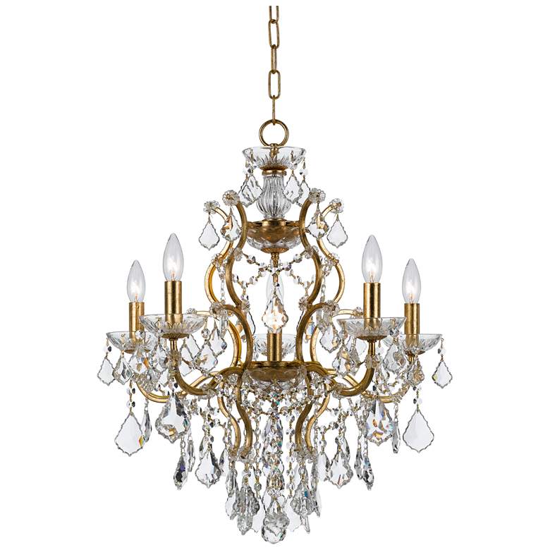 Image 2 Crystorama Filmore 23" 6-Light Traditional Gold and Crystal Chandelier