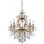Crystorama Filmore 23" 6-Light Traditional Gold and Crystal Chandelier