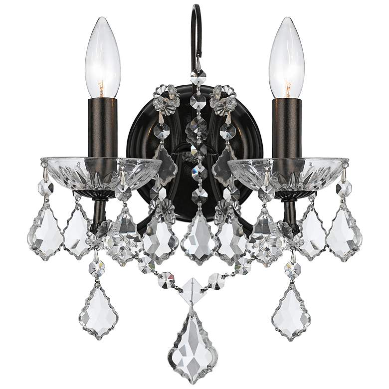 Image 1 Crystorama Filmore Bronze 12 1/2 inch High Crystal Wall Sconce