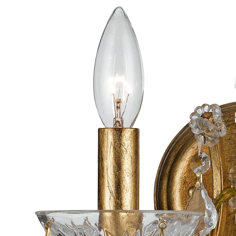 Image 3 Crystorama Filmore Gold 12 1/2 inch High Crystal Wall Sconce more views