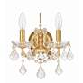 Crystorama Filmore Gold 12 1/2" High Crystal Wall Sconce in scene