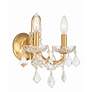 Crystorama Filmore Gold 12 1/2" High Crystal Wall Sconce in scene