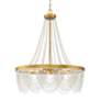 Crystorama Fiona 27" Wide Antique Gold 4-Light Chandelier
