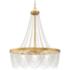 Crystorama Fiona 27" Wide Antique Gold 4-Light Chandelier