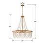 6_Crystorama Fiona 27" Wide Antique Gold 4-Light Chandelier more views