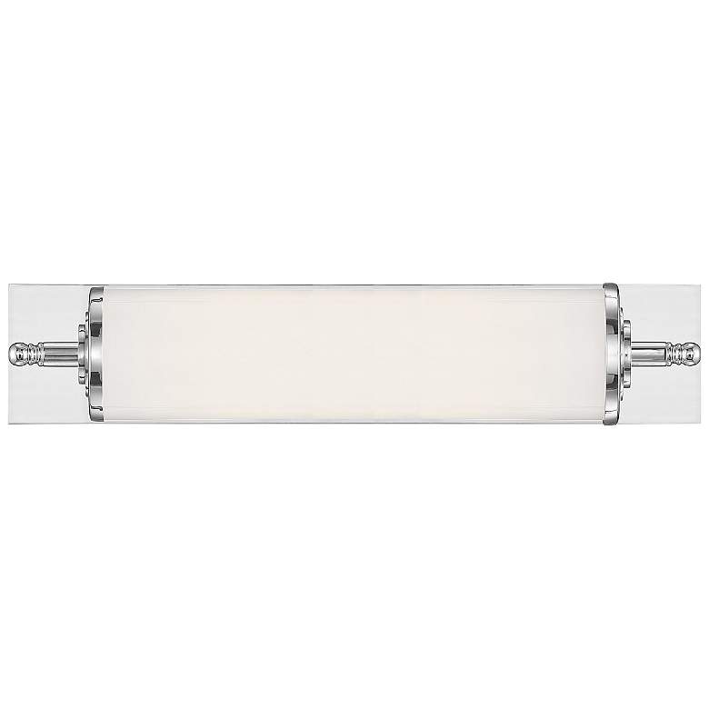 Image 1 Crystorama Foster 24 inch Wide Chrome LED Wall Light