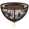 Crystorama Fremont 14" Wide Forged Bronze Bowl Ceiling Light