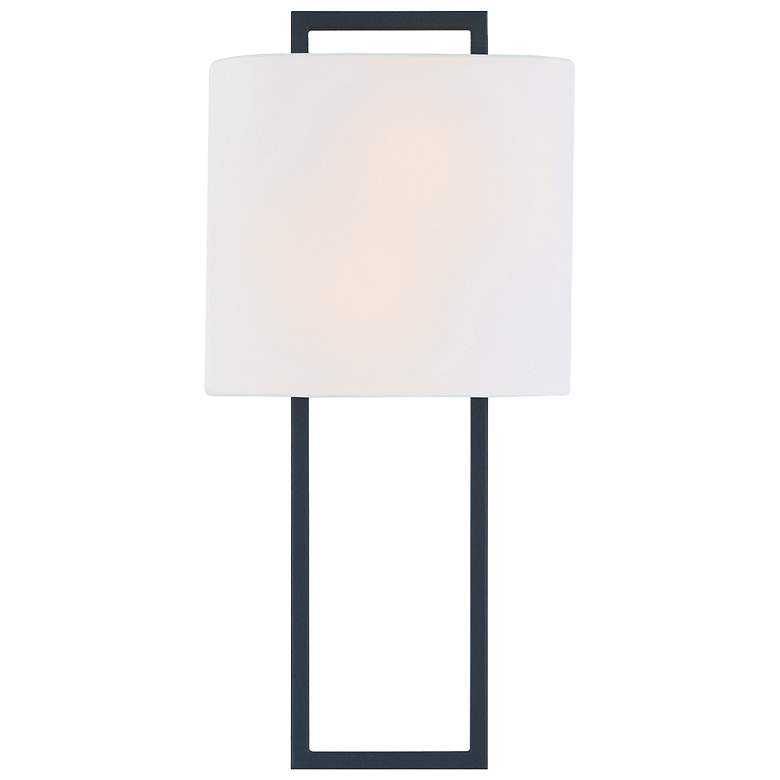 Image 2 Crystorama Fremont 21" High Black Forged Wall Sconce