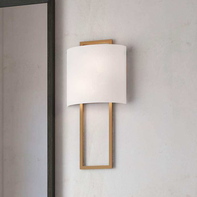 Image 1 Crystorama Fremont 21" High Vibrant Gold Wall Sconce
