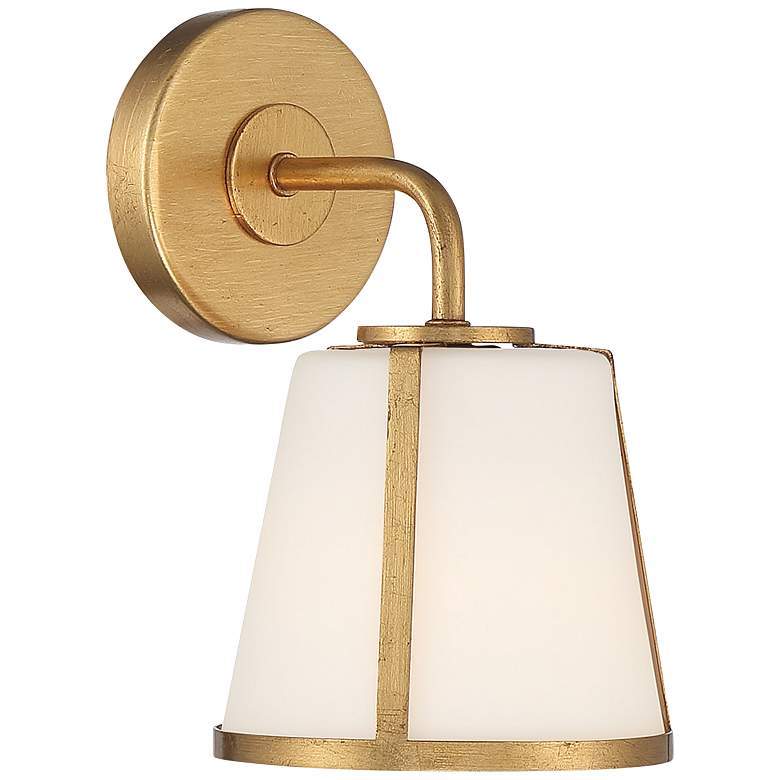 Image 1 Crystorama Fulton 10 1/4" High Antique Gold Wall Sconce
