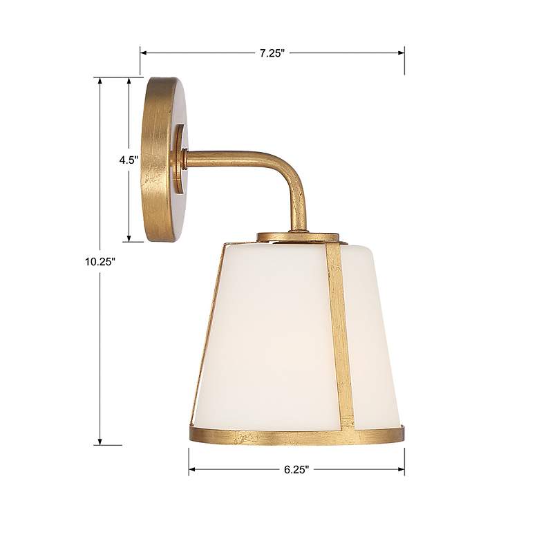 Image 5 Crystorama Fulton 10 1/4" High Antique Gold Wall Sconce more views