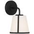 Crystorama Fulton 10 1/4" High Black Wall Sconce