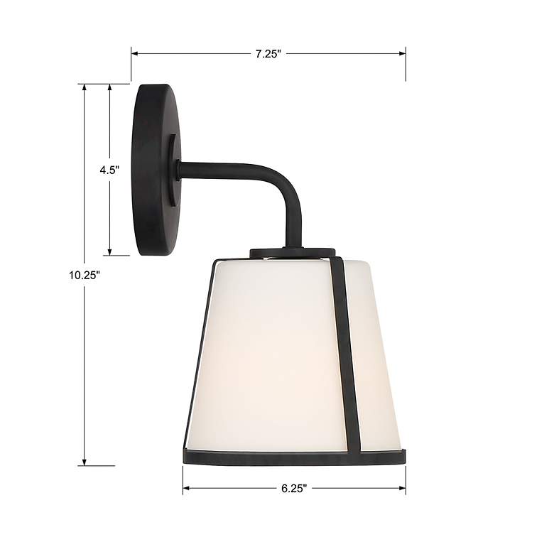 Image 3 Crystorama Fulton 10 1/4 inch High Black Wall Sconce more views