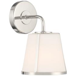 Crystorama Fulton 10 1/4&quot; High Polished Nickel Wall Sconce