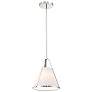 1_Crystorama Fulton 10 3/4" Wide Polished Nickel Mini Pendant