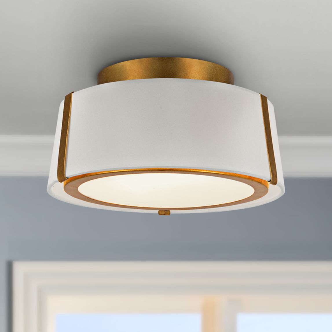 crystorama semi flush mount