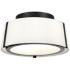 Crystorama Fulton 12" Wide Matte Black Drum Ceiling Light