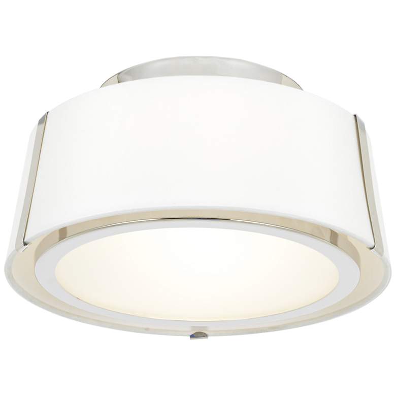 Image 1 Crystorama Fulton 12 inch Wide Polished Nickel Ceiling Light