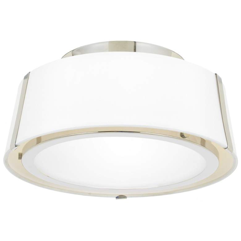 Image 1 Crystorama Fulton 12" Wide Polished Nickel Ceiling Light