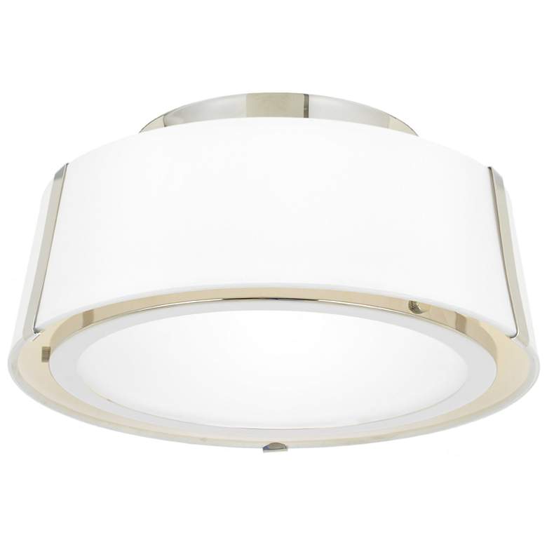 Image 1 Crystorama Fulton 12 inch Wide Polished Nickel Ceiling Light