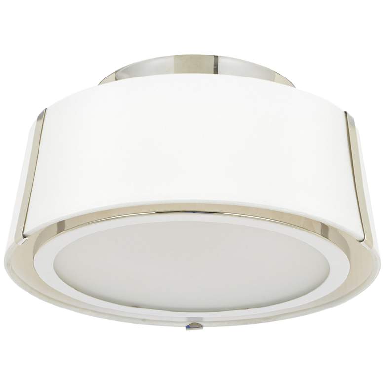 Image 2 Crystorama Fulton 12 inch Wide Polished Nickel Ceiling Light more views