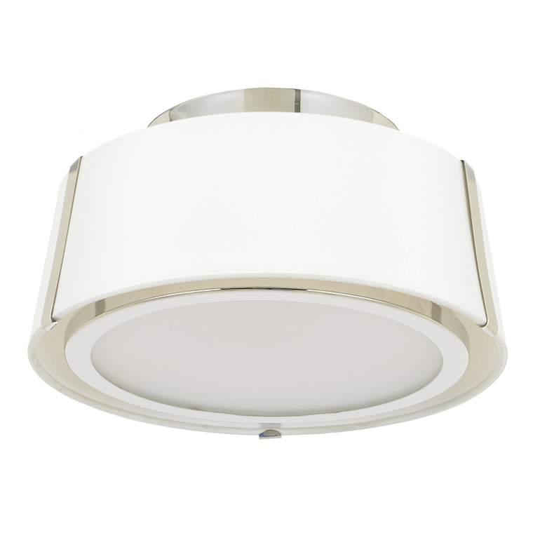 Image 2 Crystorama Fulton 12 inch Wide Polished Nickel Ceiling Light more views