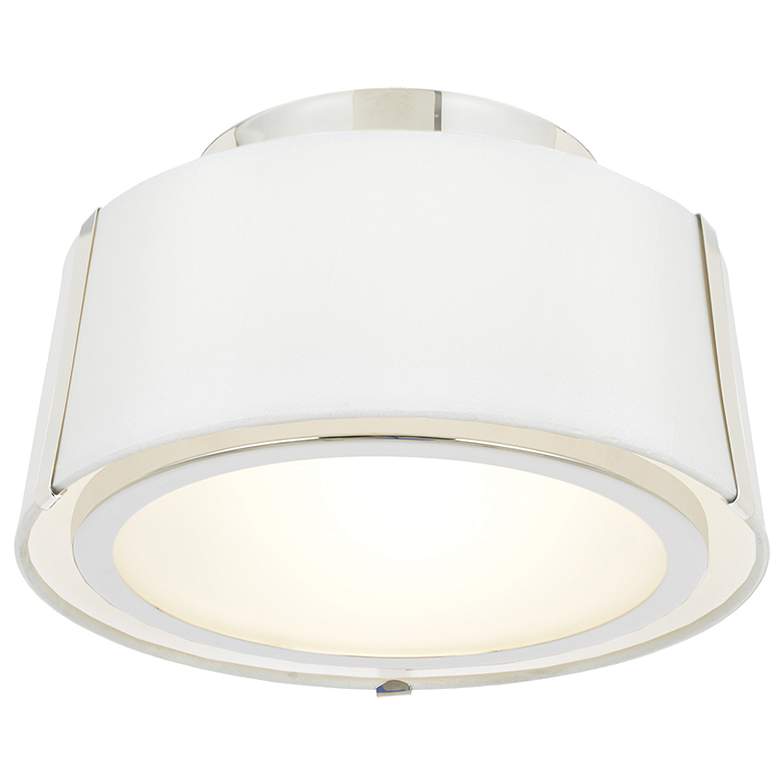 Image 3 Crystorama Fulton 12" Wide Polished Nickel Ceiling Light more views