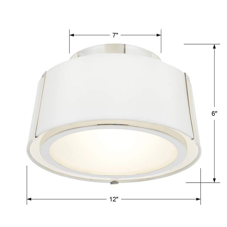 Image 5 Crystorama Fulton 12" Wide Polished Nickel Ceiling Light more views