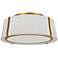 Crystorama Fulton 18" Wide Antique Gold Drum Ceiling Light
