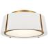 Crystorama Fulton 18" Wide Antique Gold Drum Ceiling Light