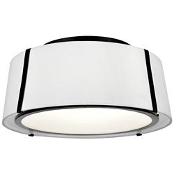 Crystorama Fulton 18" Wide Matte Black Drum Ceiling Light