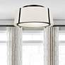 1_Crystorama Fulton 18" Wide Matte Black Drum Ceiling Light