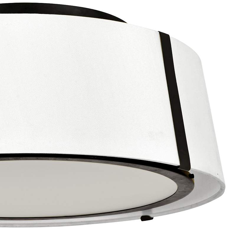 Image 2 Crystorama Fulton 18 inch Wide Matte Black Drum Ceiling Light more views