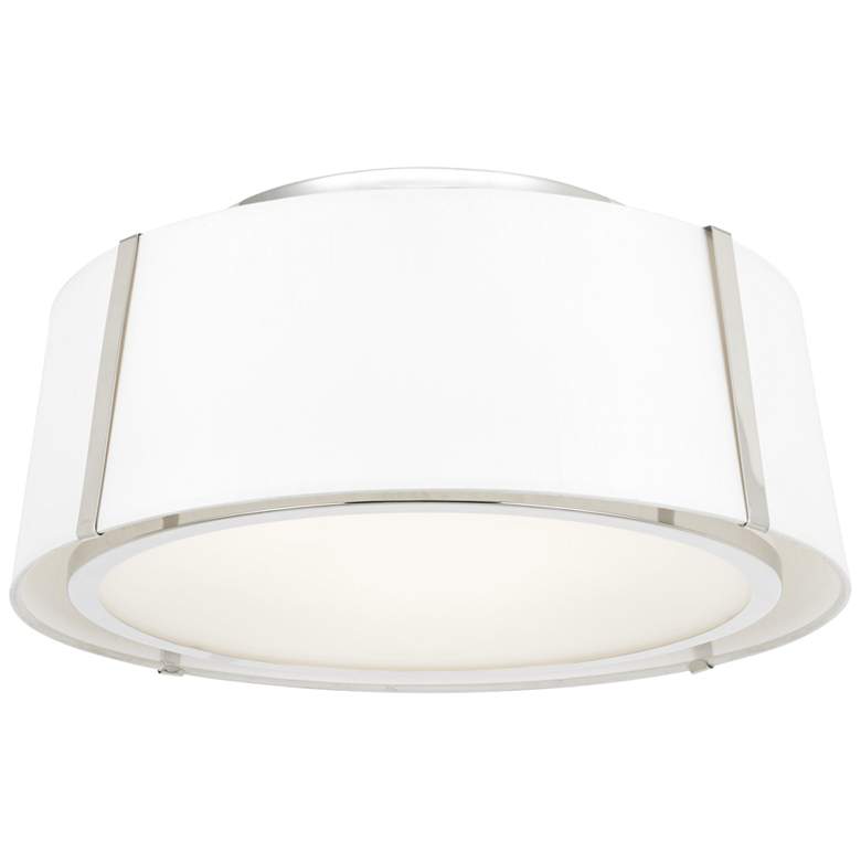 Image 1 Crystorama Fulton 18 inch Wide Polished Nickel Ceiling Light