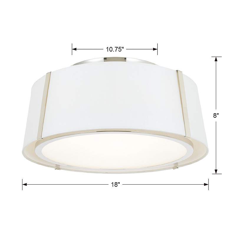 Image 7 Crystorama Fulton 18" Wide Polished Nickel Ceiling Light more views