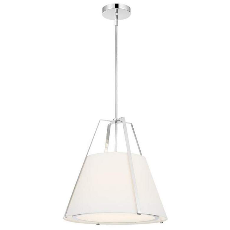 Image 2 Crystorama Fulton 20" Wide 3-Light Polished Nickel Modern Pendant