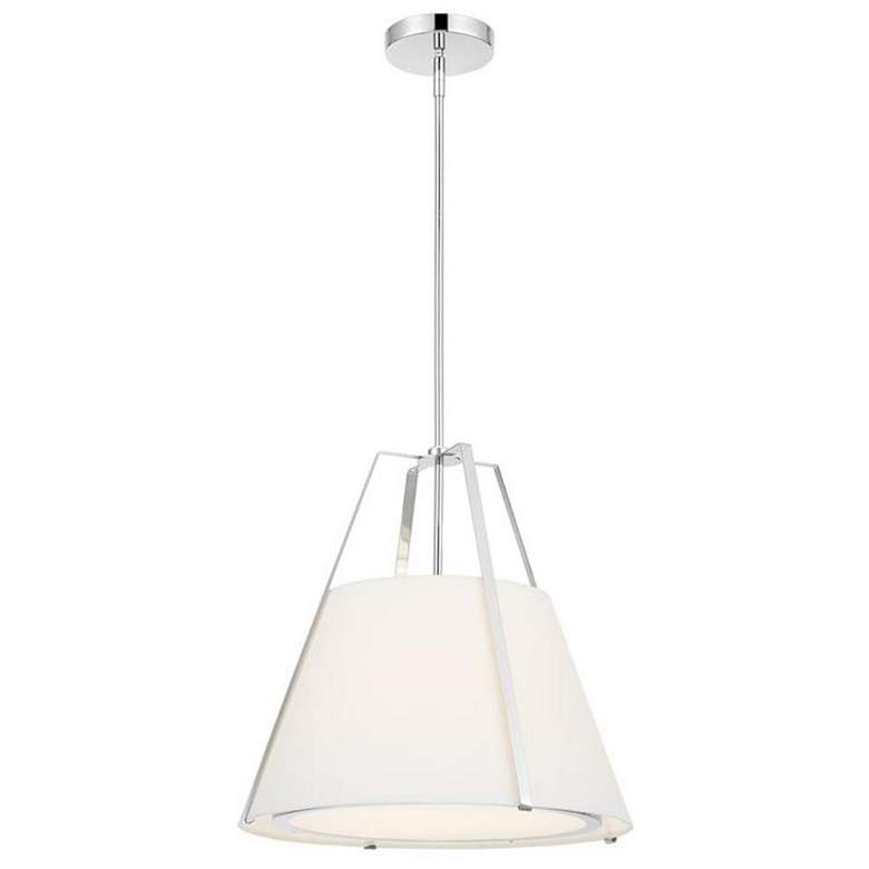 Image 1 Crystorama Fulton 20 inch Wide 3-Light Polished Nickel Modern Pendant