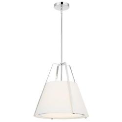 Crystorama Fulton 20" Wide 3-Light Polished Nickel Modern Pendant