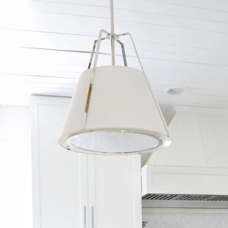 Image 1 Crystorama Fulton 20" Wide 3-Light Polished Nickel Modern Pendant