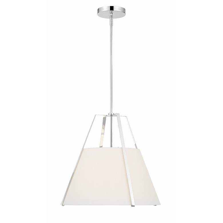 Image 3 Crystorama Fulton 20" Wide 3-Light Polished Nickel Modern Pendant more views