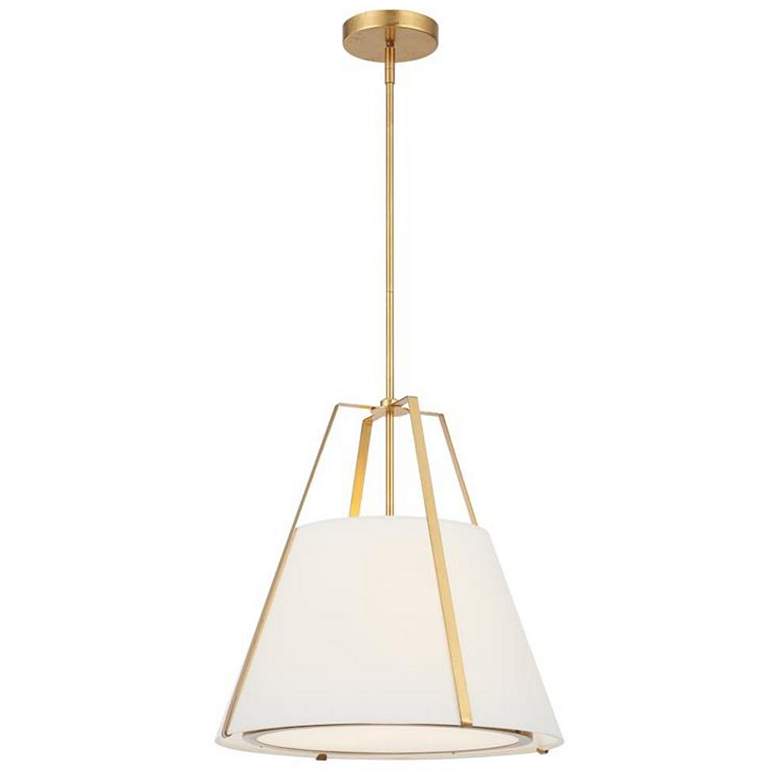 Image 2 Crystorama Fulton 20" Wide Antique Gold Metal Pendant Light