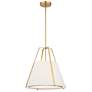 2_Crystorama Fulton 20" Wide Antique Gold Metal Pendant Light