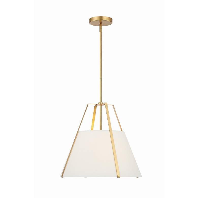 Image 3 Crystorama Fulton 20" Wide Antique Gold Metal Pendant Light more views