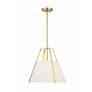 3_Crystorama Fulton 20" Wide Antique Gold Metal Pendant Light more views