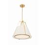 4_Crystorama Fulton 20" Wide Antique Gold Metal Pendant Light more views