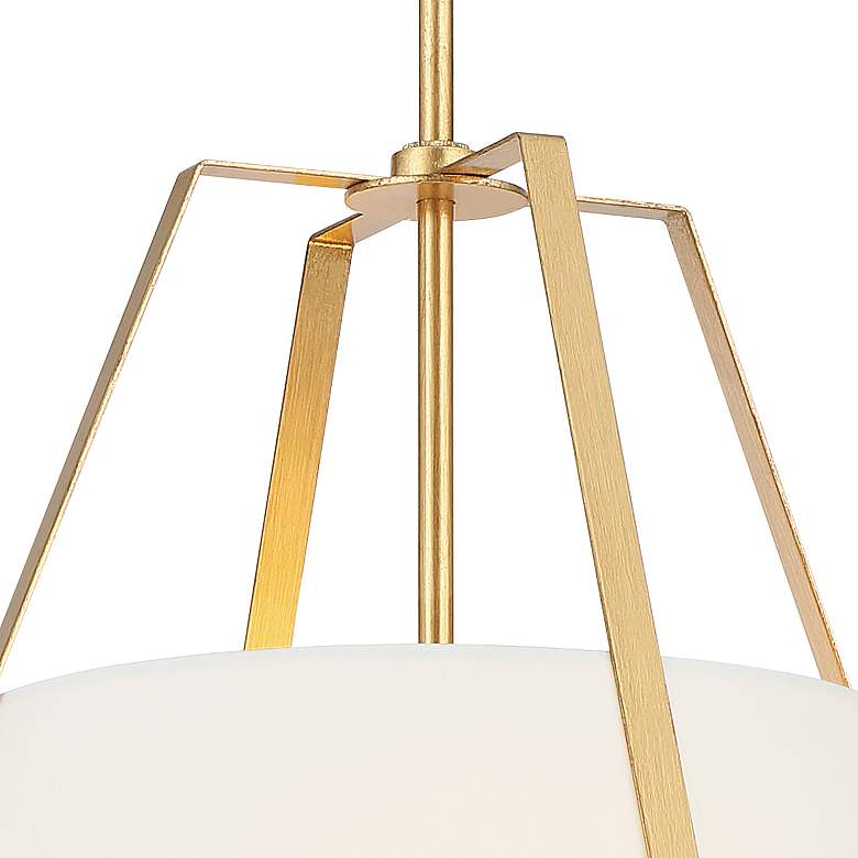 Image 5 Crystorama Fulton 20" Wide Antique Gold Metal Pendant Light more views