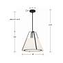 Crystorama Fulton 20" Wide Black Metal Pendant Light
